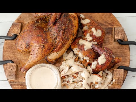 How To Smoke Alabama White Sauce Chicken| Smoked Chicken Recipe| Smokin’ with Gerardo|Bradley Smoker