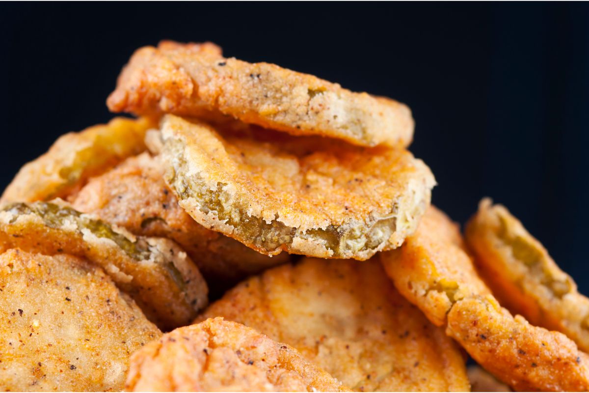Oven Fried Pickles With Low Fat Buttermilk Ranch Dressing For Dipping