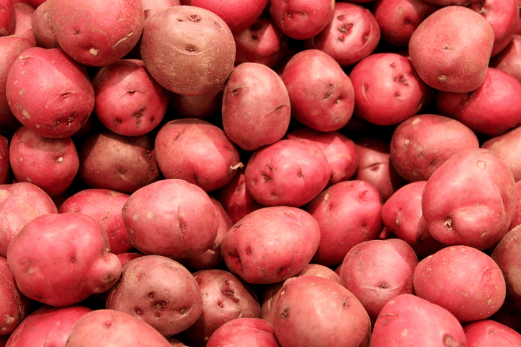 Stack of Red Potatoes