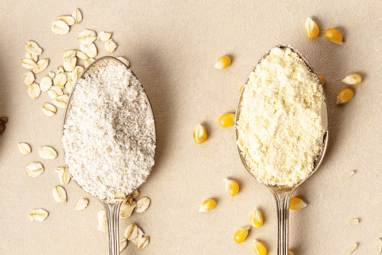 corn flour and oat flour
